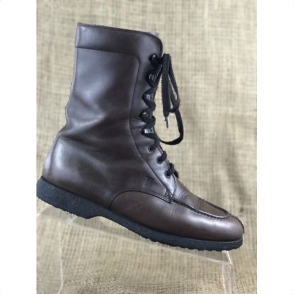 Tods Split Toe Lace Up Boots Size 7
